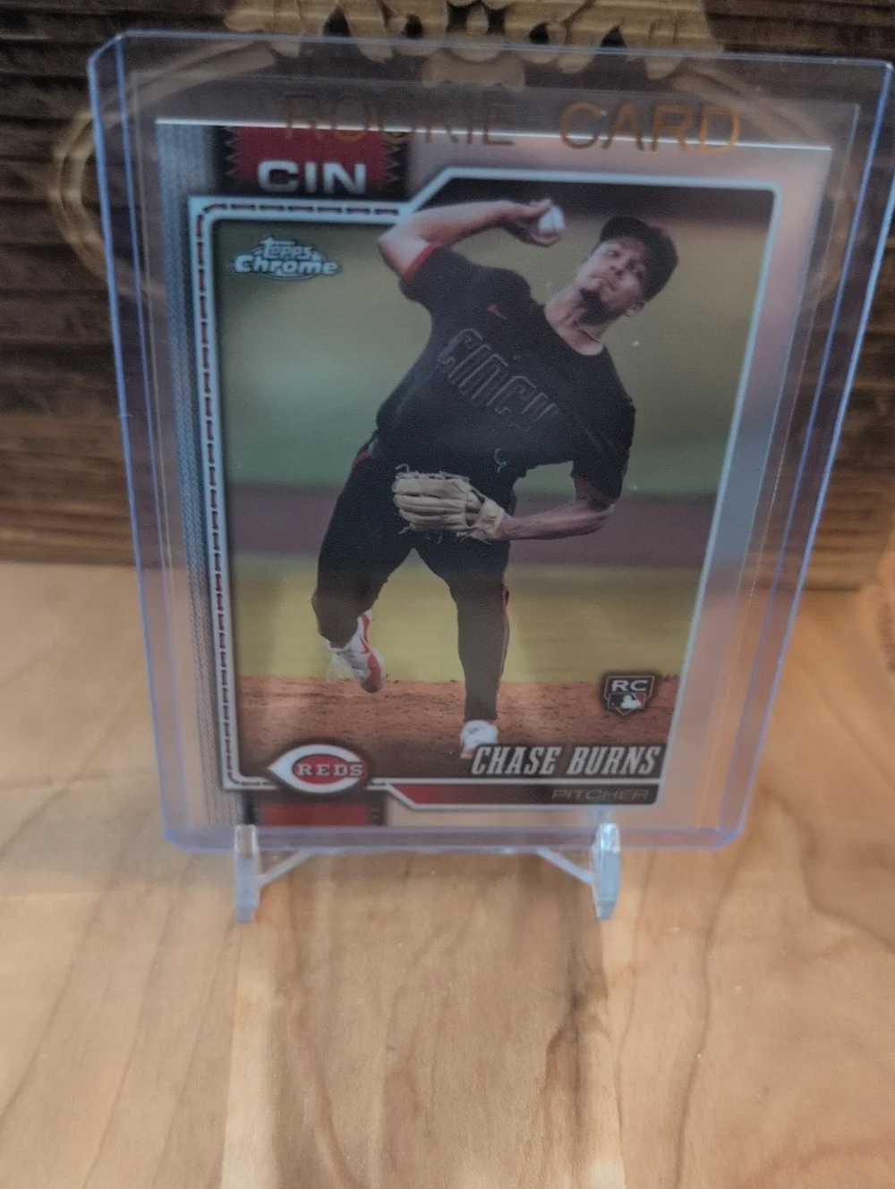 2026 Topps Chrome Chase Burns Rookie Card Reds